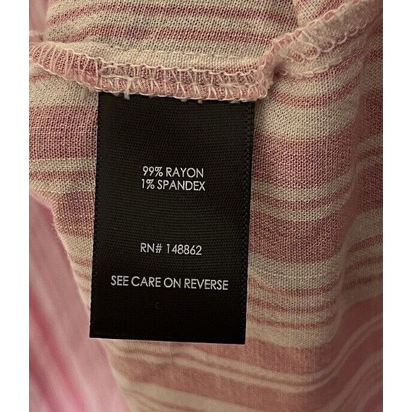 Torrid Striped Rayon Slub Drop Shoulder Button Up Top Shirt Womens Size 1X Pink - Picture 4 of 8